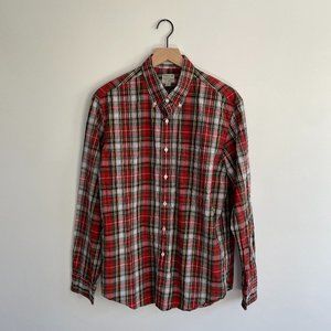 J. Crew Classic Fit Long Sleeve Plaid Shirt - Size L